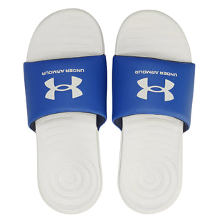 UNDER ARMOUR MENS FIXED SLIDES | HALO GREY/ROYAL HALO - Taskers Sports