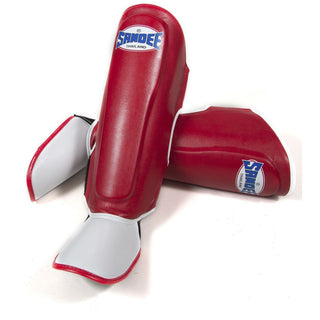 SANDEE AUTHENTIC RED & WHITE JNR SHIN - Taskers Sports