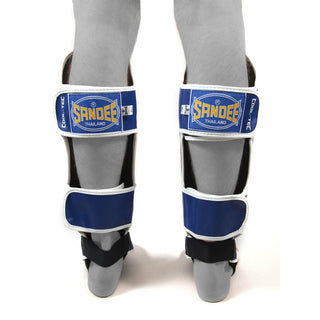 SANDEE COOL-TEC BOOT KIDS SYNTHETIC LEATHER SHINGUARD | BLUE/YELLOW/WHITE - Taskers Sports