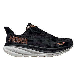 Hoka Womens Clifton 9 | Black/Rose Gold