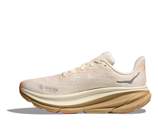 Hoka Womens Clifton 9 Goretex | Eggshell/Khaki
