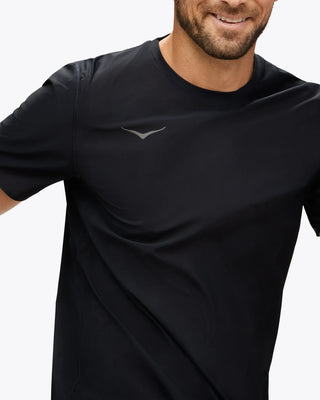 Hoka Mens Airolite Run Short Sleeve Tee | Black