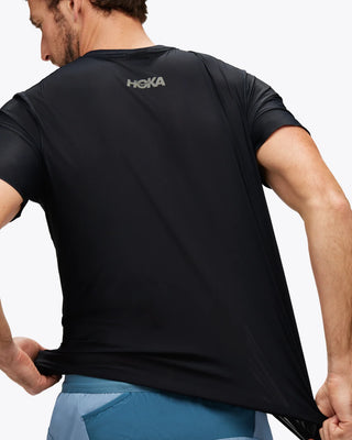 Hoka Mens Airolite Run Short Sleeve Tee | Black