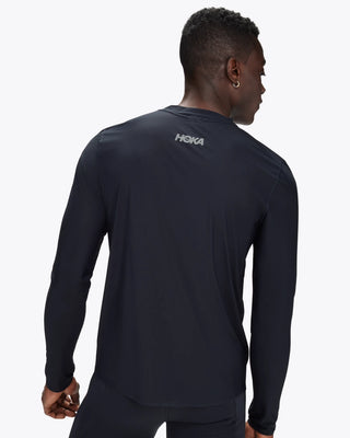 Hoka Mens Airolite run Long Sleeved Tee | Black