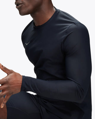 Hoka Mens Airolite run Long Sleeved Tee | Black