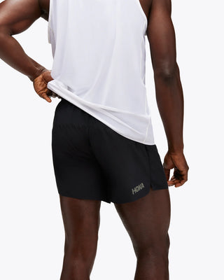 Hoka Mens Glide 5" Brief Short | Black