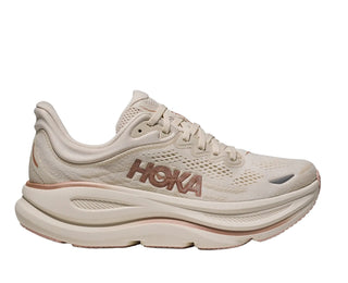 Hoka Womens Bondi 9 | Oat Milk/Rose Gold