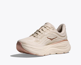 Hoka Womens Bondi 9 | Oat Milk/Rose Gold