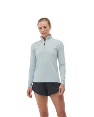 Hoka Womens Glidetech 1/4 Zip | Mineral Blue