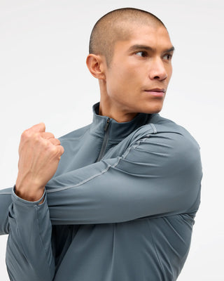 Hoka Mens Glidetech 1/4 Zip | Faded Navy