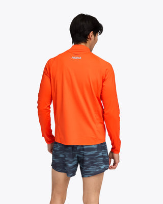 Hoka Mens Glidetech Quarter Zip | Lava