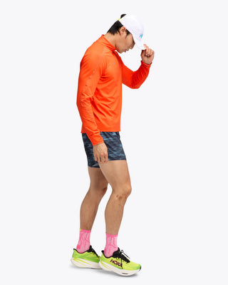 Hoka Mens Glidetech Quarter Zip | Lava