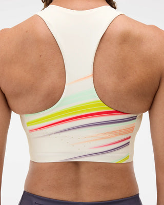 Hoka Womens Race Day Crop Bra | Alabaster Flare