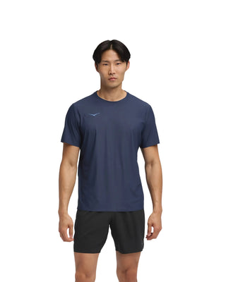 Hoka Mens Airolite Short Sleeve Tee 2.0 | Midnight Blue