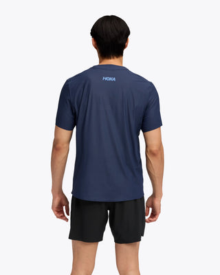 Hoka Mens Airolite Short Sleeve Tee 2.0 | Midnight Blue