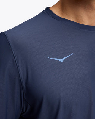 Hoka Mens Airolite Short Sleeve Tee 2.0 | Midnight Blue