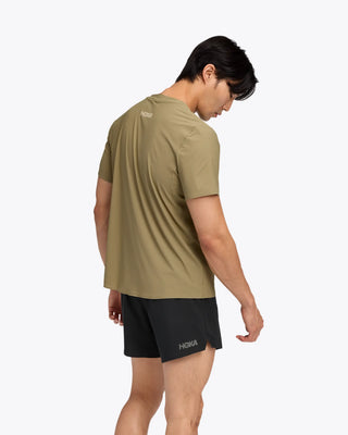 Hoka Mens Airolite Short Sleeve Tee 2.0 | Wild Mushroom