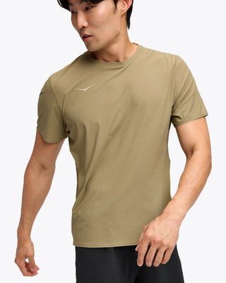 Hoka Mens Airolite Short Sleeve Tee 2.0 | Wild Mushroom