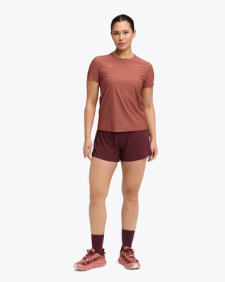 Hoka Womens Airolite Short Sleeve Tee 2.0 | Rouge