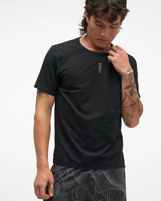 Hoka Mens EveryRun Short Sleeve T-Shirt | Black