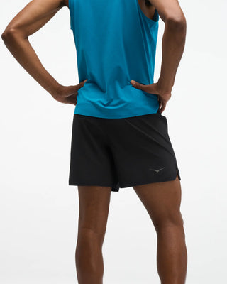 Hoka Mens Glide 7" 2-in-1 Running Shorts | Black