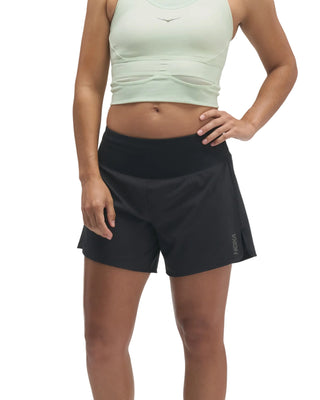 Hoka Womens Glide 5" 2-in-1 Shorts | Black