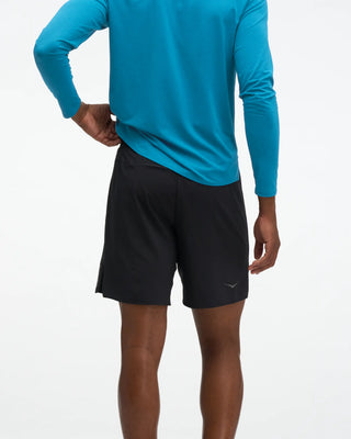 Hoka Mens Glide 7" 2-in-1 Running Shorts | Black