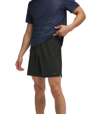 Hoka Mens Glide 7" 2-in-1 Shorts | Black