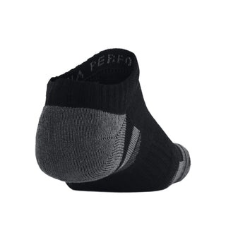Under Armour Performance Cotton No Show Socks 3 Pack | Black