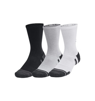 UA Performance Tech Crew Socks 6 Pack | Mod Grey/Jet Grey