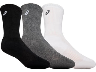 Asics Crew Socks 3 Pack | Black/White/Grey