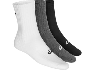 Asics Crew Socks 3 Pack | Black/White/Grey