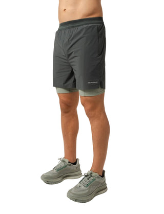 Reprimo AR Performance Dual Shorts | Dark Moss/Iceberg