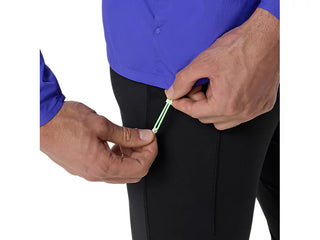 Asics Mens Road Packable Jacket | Cobalt Burst/Illuminate Green
