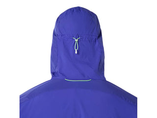 Asics Mens Road Packable Jacket | Cobalt Burst/Illuminate Green
