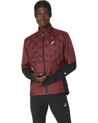 Asics Mens Road Winter Jacket | Dark Red Planet