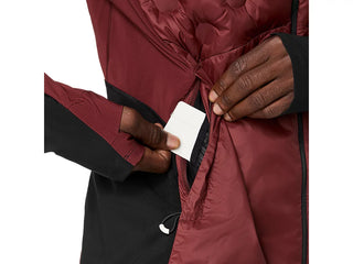 Asics Mens Road Winter Jacket | Dark Red Planet