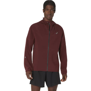 Asics Metarun Waterproof Jacket | Dark Red Planet