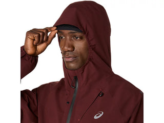 Asics Metarun Waterproof Jacket | Dark Red Planet