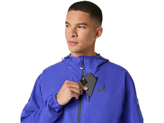 Asics Mens Fujitrail Waterproof Jacket | Cobalt