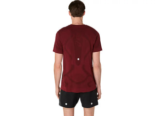 Asics Road Seamless SS Tee | Dark Red Planet