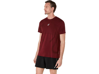 Asics Road Seamless SS Tee | Dark Red Planet
