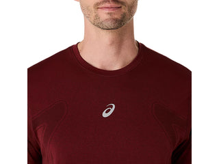 Asics Road Seamless SS Tee | Dark Red Planet