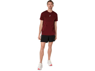 Asics Road Seamless SS Tee | Dark Red Planet