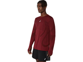Asics Road Seamless LS Top | Dark Red Planet