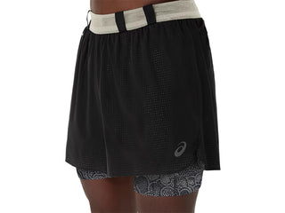 Asics Mens Limited Series Metarun 4" 2-in-1 Shorts | Black/Cream