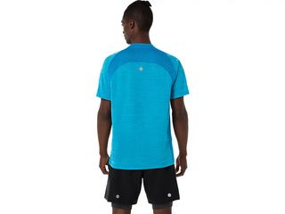 Asics Mens Road SS Top | Aegean Blue