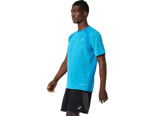 Asics Mens Road SS Top | Aegean Blue