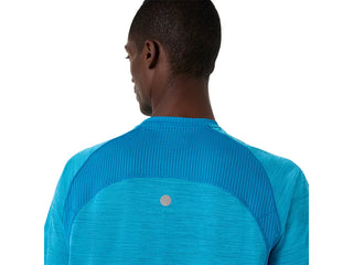 Asics Mens Road SS Top | Aegean Blue