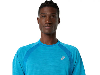 Asics Mens Road SS Top | Aegean Blue